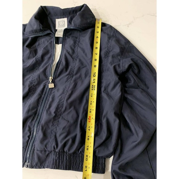 WILSON WOMENS WIND BREAKER JACKET Blue Size M - Picture 4 of 6